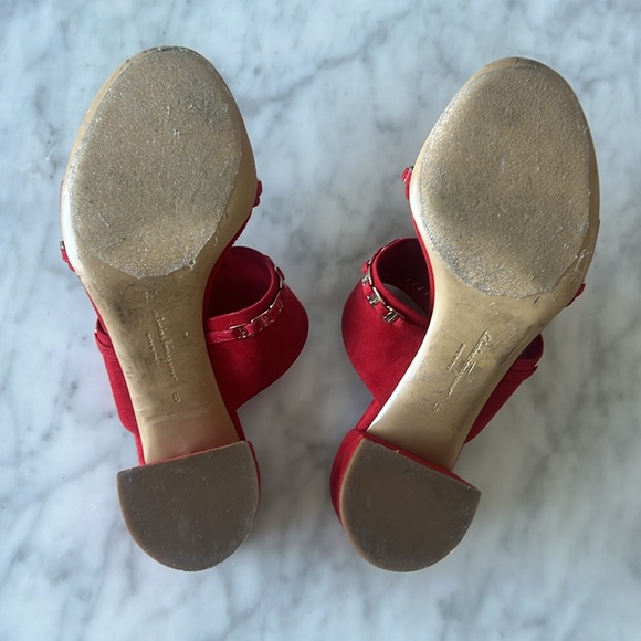 Ferragamo Suede studded accents slides - Picture 5 of 5